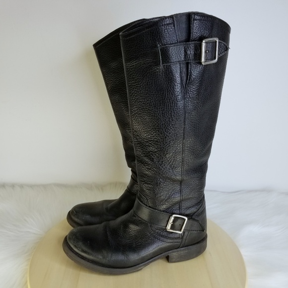 STEVE MADDEN Fairmont Pebble Leather Moto Boots - Picture 3 of 8